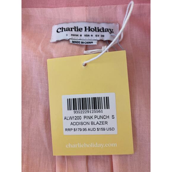 CHARLIE HOLIDAY ADDISON BLAZER - PINK PUNCH - Picture 11 of 12